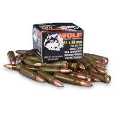7.62x39 - 122 gr FMJ - WOLF - 1000 Rounds